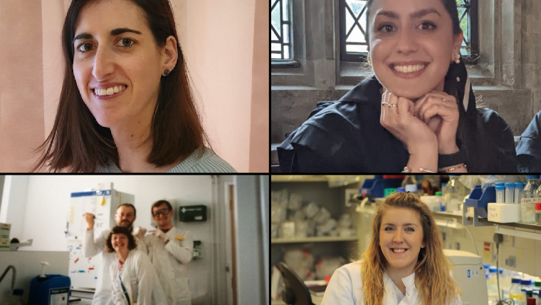 Pictures of the interviewees for International Day for Women and Girls in Science 2023.Top left: Monica OlcinaTop right: Arussa NawazBottom left: Linda CollinsBottom right: Hannah Bolland